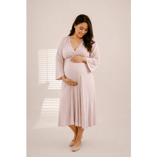 Amelia Labor & Postpartum Gown In Mauve – Lila