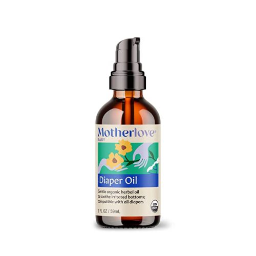 Motherlove Diaper Oil (2 oz) Soothing Vegan Diaper Rash Oil—Organic, Cloth Diaper Safe, Zinc Oxide- & Petroleum-Free