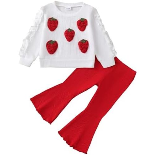 Renotemy Toddler Girl Clothes Bell Bottoms Baby Girls Outfit 12Months-4Y