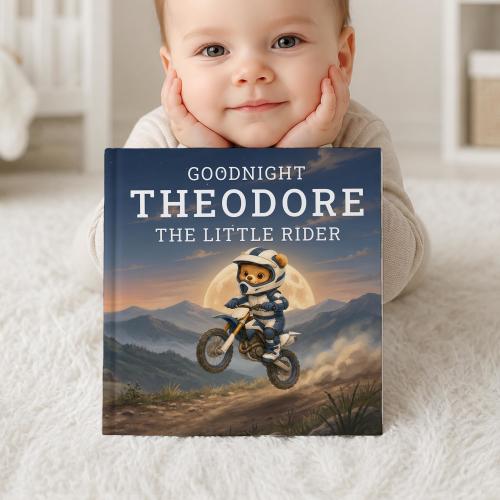 Personalized Motocross Lullaby Book, Custom Dirt Bike Storybook With Name For Toddlers, Gift for Boy, Bedtime Keepsake