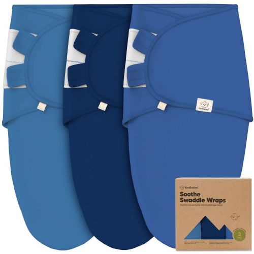KeaBabies 3pk Organic Swaddle Sleep Sacks Baby, Premies Newborn Swaddles Wrap 0-3 Months, Soft Wearable Swaddle Blanket (Frost, OS)