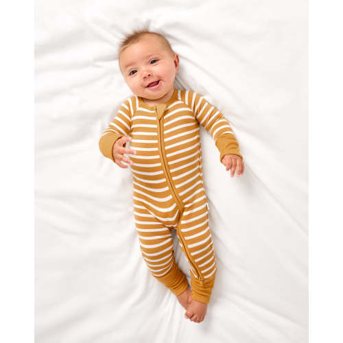 Marigold Stripe Zippy | Little Sleepies
