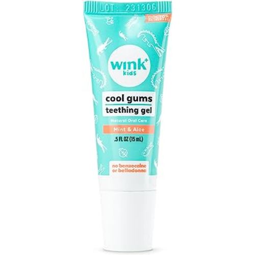 Wink Well Baby Teething Relief for Infants and Kids, Cooling, Soothing Natural Gel for Sore Gums and Other Teething Discomfort, May Be Used As A Toddler Training Toothpaste (15 ml)