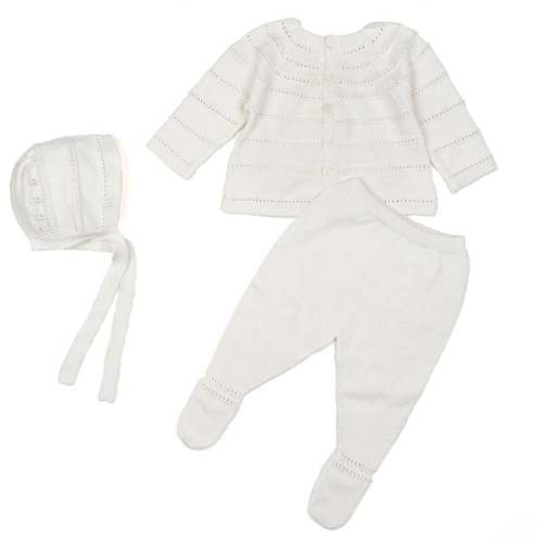 Welcome Baby Knitted Set, Ivory - Wild Wawa | Maisonette