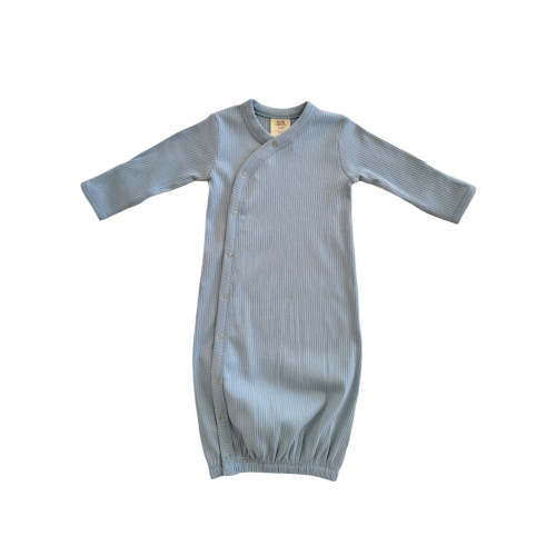 Dusty Blue / Organic Ribbed Gown