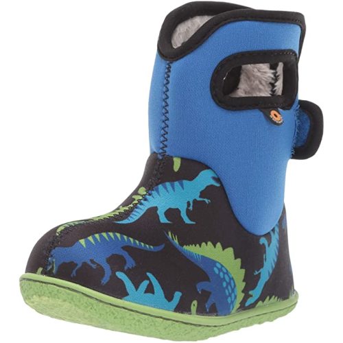 Bogs Baby Bogs Waterproof Insulated Toddler/Kids Rain Boots for Boys and Girls - 5 Infant - Dino - Electric Blue Multi