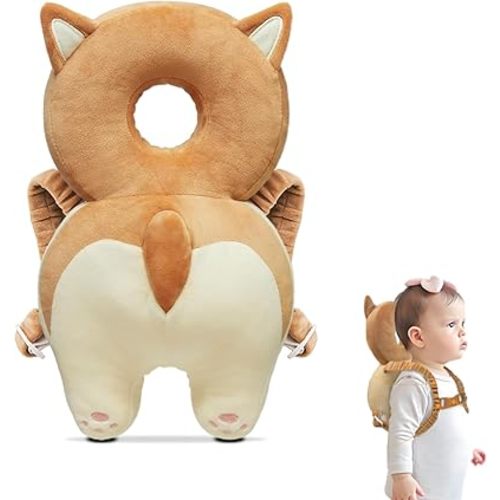 Baby Head Protector,Adjustable Baby Head Protection Backpack (Corgi)