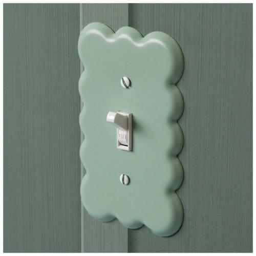 Scalloped Metal Single Switch Plate