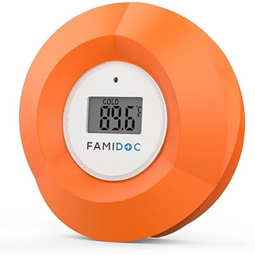 Famidoc Baby Bath Thermometer Floating Toy Bath Tub Thermometers, Flower