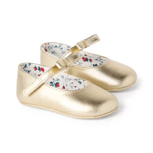 Baby Gold Baby Metallic Bow Ballet Flat by Janie and Jack