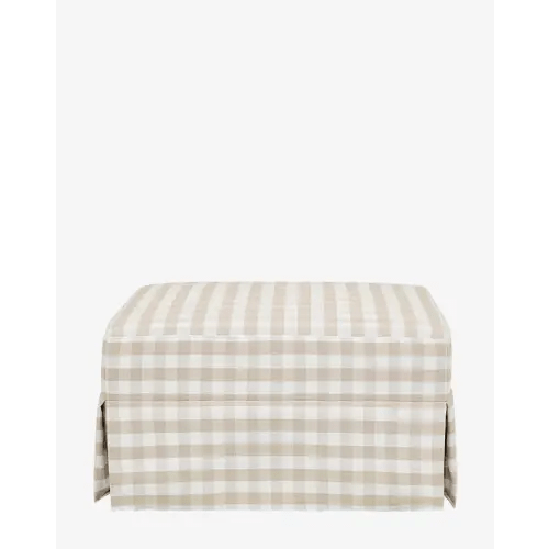 Crawford Gliding Ottoman in Gingham