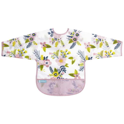 Kushies Cleanbib Art Smock Waterproof Clean Bib w/Pocket & Long Sleeves - K282