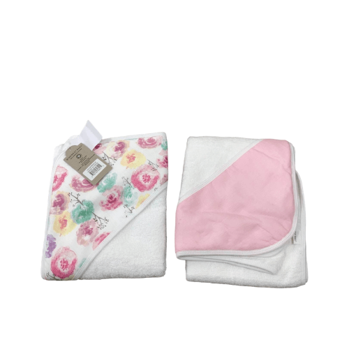 Honest Baby 2pack Hooded Towels, Rose Blossom