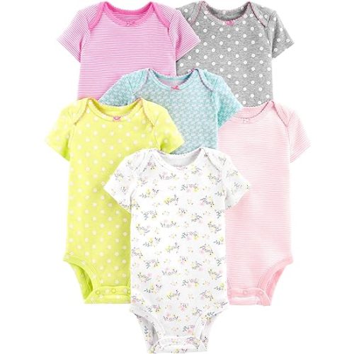 Simple Joys by Carter's Baby-Girls 6-Pack Short-Sleeve Bodysuit