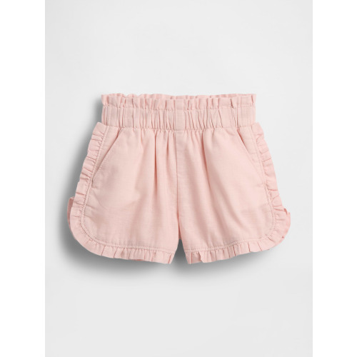 Baby & Toddler Linen-Cotton Ruffle Dolphin Shorts