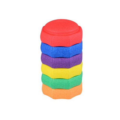 6-Piece Stacking Stepping Stones for Kids with 176-lb Capacity