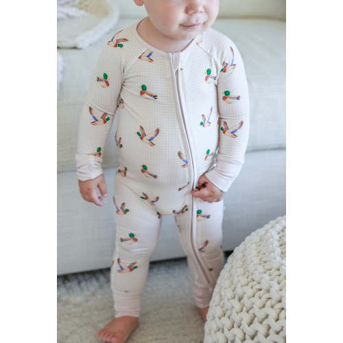 Convertible Zip Romper in Little Mallard | Caden Lane