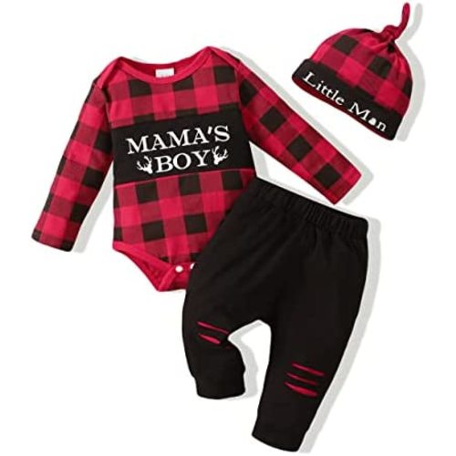 Newborn Infant Baby Boy Clothes Fall Winter Outfits New to The Crew Outfit Toddler Baby Boy Clothes Set