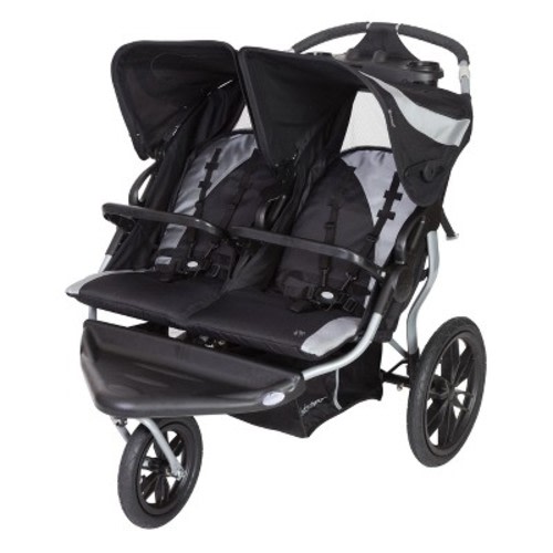 Baby Trend Navigator Lite Double Jogger Stroller - Europa: Rubber Tires, 5-Point Harness, Includes Canopy