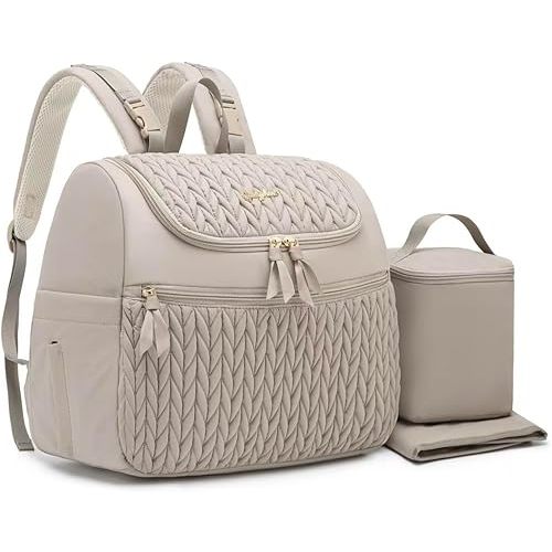 Breast Pump Bag for Spectra S1/S2 & Medela – Insulated Cooler Bag, 13" Laptop Sleeve, Diaper Backpack with Changing Pad – Lightweight, Water-Resistant & Stylish for Work, Travel