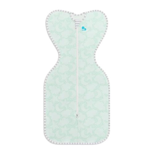 Love to Dream Organic Swaddle, Baby Sleep Sack, Swaddle Up Self-Soothing Swaddles for Newborns, Get Longer Sleep, Snug Fit Helps Calm Startle Reflex, 1.0 Tog Sleep Sack, 5-8.5lbs., Mint