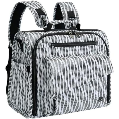 ALLCAMP Diaper Backpack, Waterproof Large Capacity Baby Bag, Multi-Function Nappy Bag with Stroller Hooks, Convertible Tote