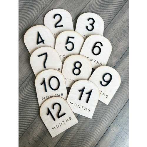 Monthly Milestone Arch Cards | Baby Photo Props | Milestone Photo Props