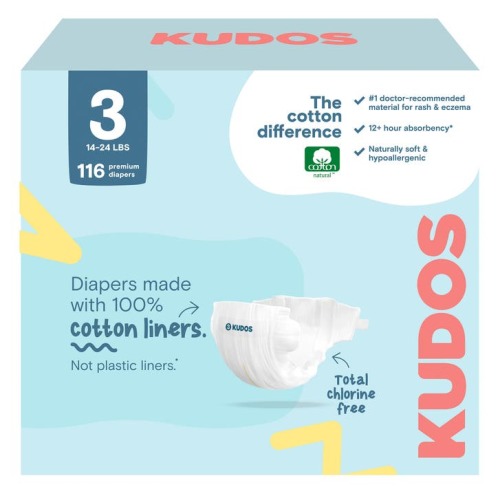Kudos Organic Cotton Lined Diapers Sizes 1-6 | Costco