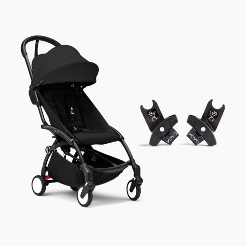 Stokke YOYO³ and Car Seat Adapter Bundle - Black