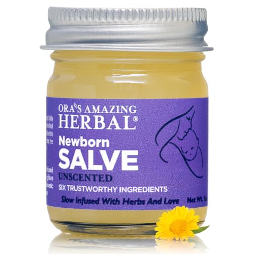 Ora's amazing Herbal, Newborn Salve, Diaper Rash Cream, Calendula Baby Balm, EWG Verified Baby Ointment, Acne Eczema, Butt Cream, Infant Massage, Natural Paraben Free, Good for Sensitive Skin 1 oz
