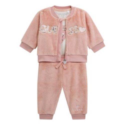 Baby Girls' Long-Sleeve Jacket, Bodysuit and Sweatpants, 3-Piece Set