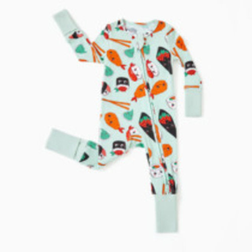 PatPat Baby Bamboo Pajamas - Light Green