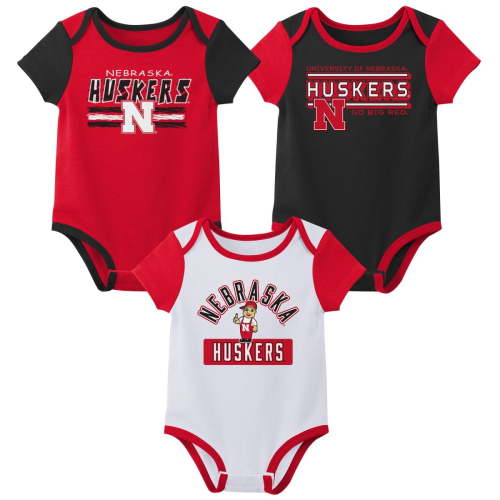 NEBRASKA Infant Tm1&2 Color Cotton SS ONS 3Pk Boys