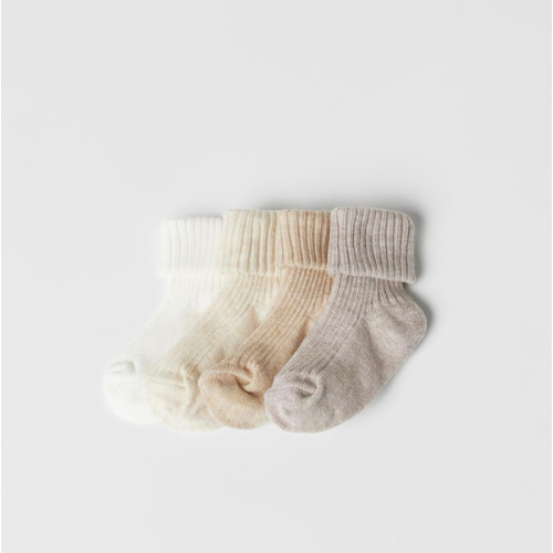 FOUR-PACK OF SOCKS WITH COLOR BOX - Light beige | ZARA United States