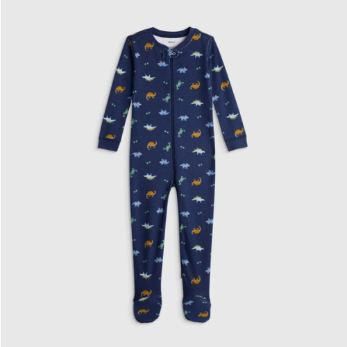 100% Organic Cotton Footie Pajama in Little Dinos