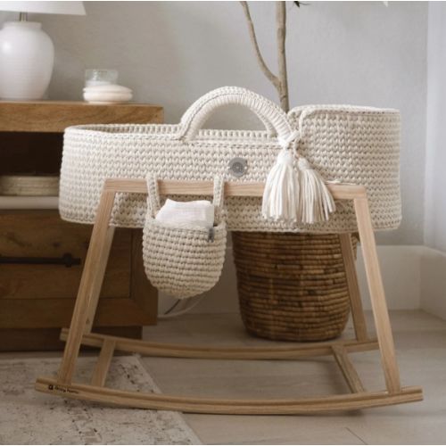XL Moses Basket with Straight Hood | Safe & Unique by Anzy Home