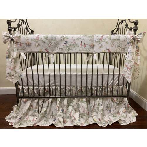 Toile Crib Skirt & Rail Guard