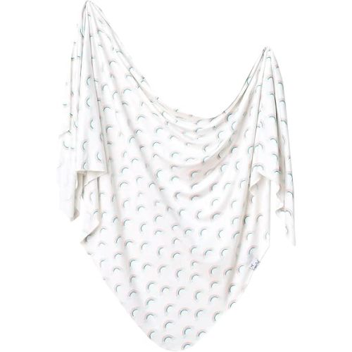 Copper Pearl Large Premium Knit Baby Swaddle Receiving Blanket Rainbows Daydream
