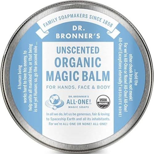 Dr. Bronner's - Organic Magic Balm (Baby Unscented, 2 Ounce) - Made with Organic Beeswax & Hemp Oil, Moisturizes & Soothes Hands, Face and Body, Relieves Dry Skin, Helps Prevent Diaper Rash