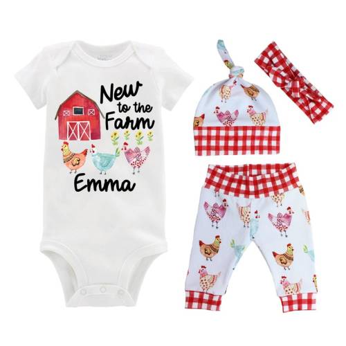 New to the Farm Baby Girl Coming Home Outfit Farm Barn Chicken - Etsy