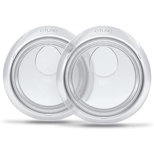 Elvie Catch Milk Collection Shells | Set of Two Discreet Leak-Protection Silicone Cups, Reuse Your Milk| Reusable Breast Shells Collect Up to 1oz | No More Wasted Milk or wasteful Breast Pads