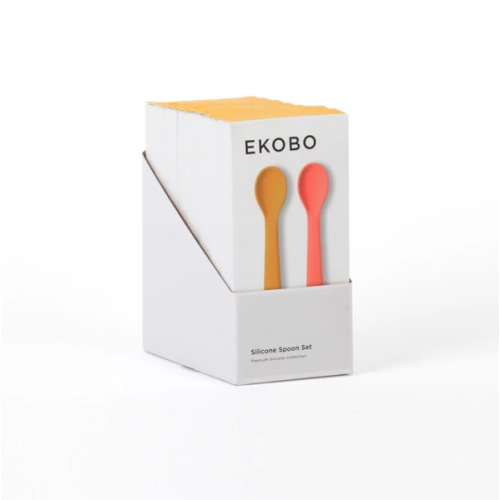 Silicone Spoon Set - Coral / Mimosa