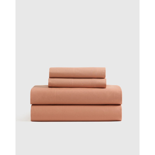 Organic Crisp Percale Sheet Set in Sedona