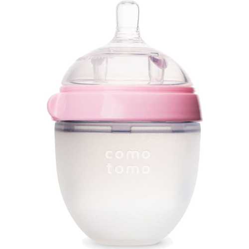 Comotomo Natural Feel Baby Bottle - 5 oz - Pink