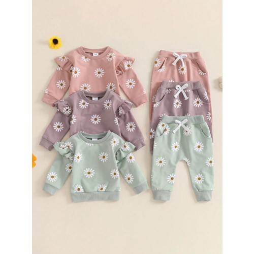 Newborn Infant Baby Girl Clothes Set Long Sleeve Sweatshirts Tops Pants Outfits Clothing Gifts 6 12 18 24 Months 2T 3T | SHEIN USA