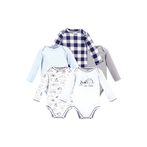 Organic Cotton Long-Sleeve Bodysuits, Newborn
Not available in Arctic