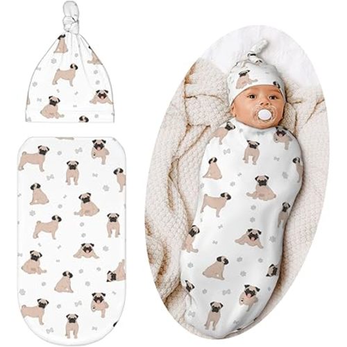 Dog Swaddle Blanket for Baby, Soft Sleeping Bag, Swaddling Sack for Newborn Dog Baby Items Stuff