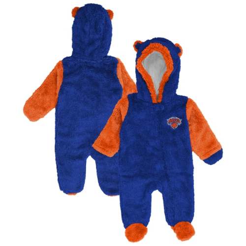 Newborn & Infant New York Knicks Outerstuff Blue Stay Napping Fleece Bunting Full-Zip Sleeper