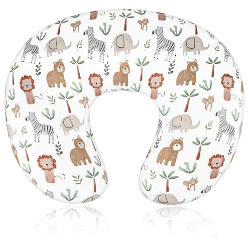 DAYEEBALL Nursing Pillow Cover, Removable Nursing Covers for Breastfeeding Pillows, Stretchy and Soft Fit for Baby Girls Boys Newborn, Animal (Only Cover)