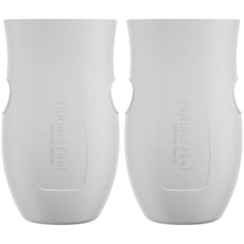 Gulicola Glass Baby Bottle Silicone Sleeves, White, 8 oz - 2pks